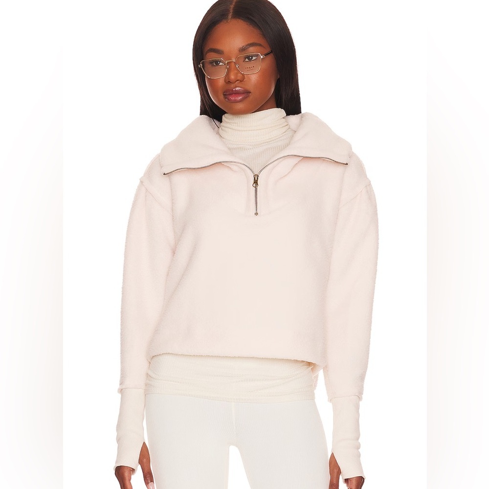 Free People Poppy Fleece in Champagne Dreams size Small Light Pink Fleece